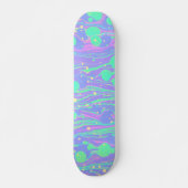 Koele Kleurrijke Vloeibare Kunst Leuk Skateboard (Voorkant)