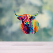 Koele Koe in het Meadow Classic T-shirt Acryl Bord (Neutraal)