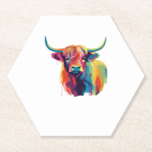 Koele Koe in het Meadow Classic T-shirt Kartonnen Onderzetters