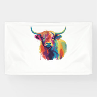 Koele Koe in het Meadow Classic T-shirt Spandoek