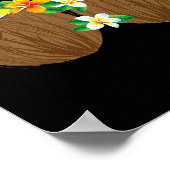 Koele Kokosnoot Drink Borst Funny Palm Tree Juice  Poster (Hoek)