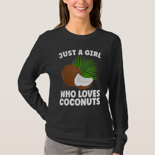 Koele kokosnoot voor meisjes Kinder Vrouwen Zomer T-shirt