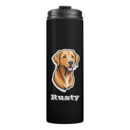 Koele Labrador Retriever Sticker Aangepaste Foto Z Thermosbeker