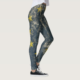 Koele leggings met vintage vlag van de EU