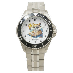 Koele leraarul personaliseerbare uil horloge