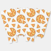 Koele leuke pizza en plakjes patroon op wit bedankdoosjes (Ongevouwen)