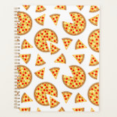 Koele leuke pizza en plakjes patroon op wit planner