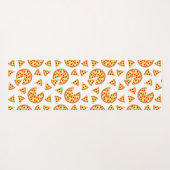 Koele leuke pizza en plakjes patroon op wit yogamat (Achterkant (horizontaal))