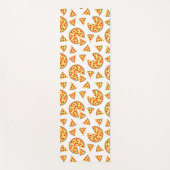 Koele leuke pizza en plakjes patroon op wit yogamat (Voorkant)