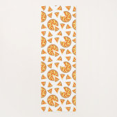 Koele leuke pizza en plakjes patroon op wit yogamat (Achterkant)
