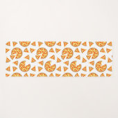 Koele leuke pizza en plakjes patroon op wit yogamat (Voorkant (horizontaal))