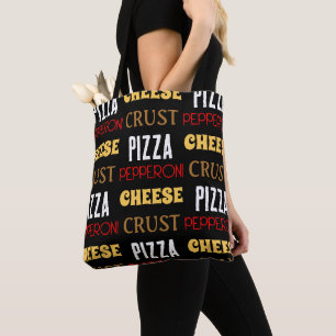 Koele leuke pizza pepperoni kaas korst tekst patro draagtas
