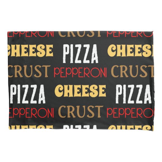 Koele leuke pizza pepperoni kaas korst tekst patro kussensloop (Voorkant)