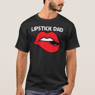 Koele lippenstift voor papa vader cosmetische make t-shirt