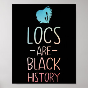 Koele Locs Kunst Voor Vrouwen Moeder Afro Haar Zwa Poster
