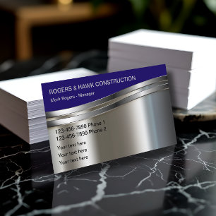 Koele Metallic die Bouw Visitekaartjes kijken