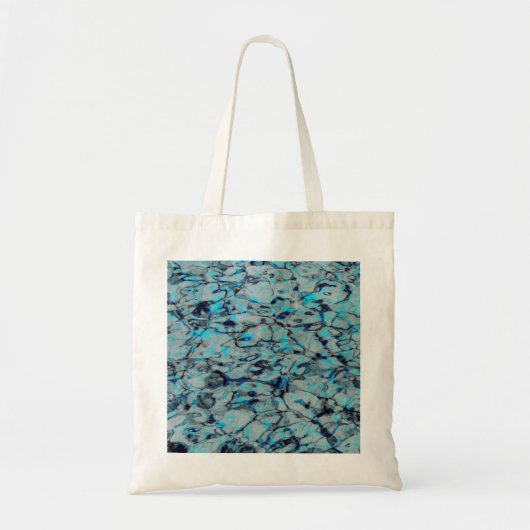 Koele, moderne digitale kunst van blauwe waterverf tote bag (Voorkant)