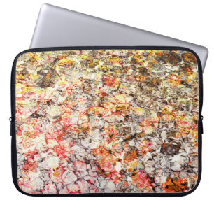 Koele, moderne, kleurrijke abstracte achtergrond laptop sleeve