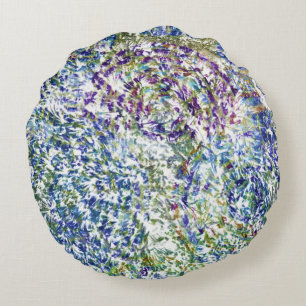 Koele, moderne, kleurrijke abstracte achtergrond rond kussen