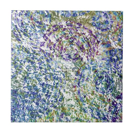 Koele, moderne, kleurrijke abstracte achtergrond tegeltje (Voorkant)