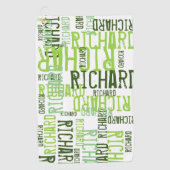 koele & moderne lime groene naam, Typografie Golfhanddoek (Voorkant)