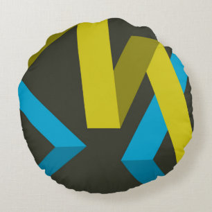 Koele, moderne, trendmatige geometrische manieren rond kussen