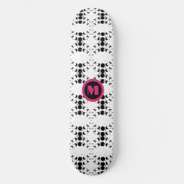 Koele Monogram Sterren en Moon Polka Dot Skateboard
