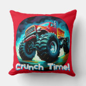 Koele Monster Truck Crunch Tijd Kussen (Voorkant)