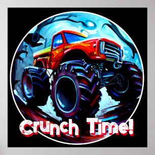 Koele Monster Truck Crunch Tijd Poster