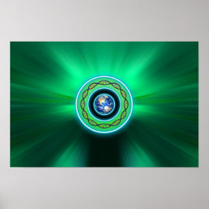 Koele muurkunst voor woonkamer en interieur poster