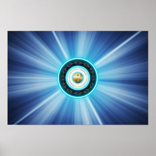 Koele muurkunst voor woonkamer en interieur poster