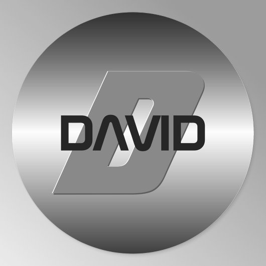 Koele  Naam & Monogram Ronde Sticker