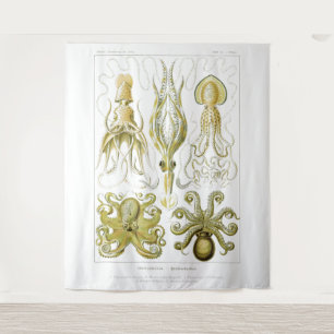 Koele nautische octopus wandkleed