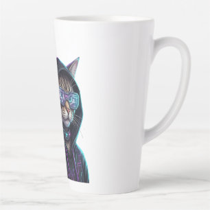 Koele Neon Cyberpunk Lapjeskat Futuristische Gamer Latte Mok