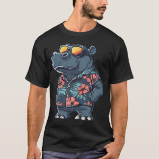 Koele Nijlpaard Zomer Vibes T-shirt