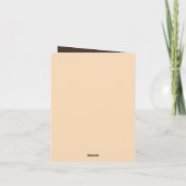 koele Ober Dank u Bedankkaart (Achterkant)