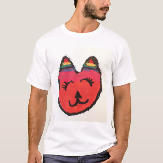 Koele oranje kat t-shirt