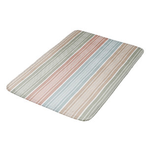 Koele pastel kleur strepen badmat