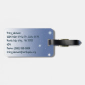 Koele pinguïn met kerstmuts bagagelabel (Achterkant horizontaal)