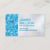 Koele professionele zwembadreiniging visitekaartje (Voorkant)