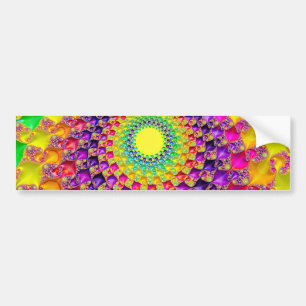 Koele Psychedelische Abstracte Fractal van de Bumpersticker