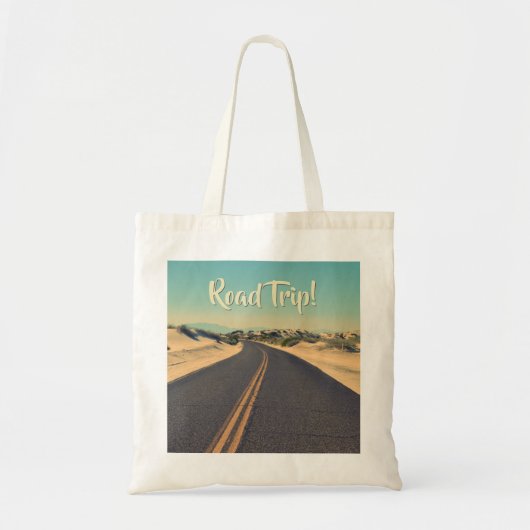 Koele retro dagtocht brede open weg snelweg tote bag (Voorkant)