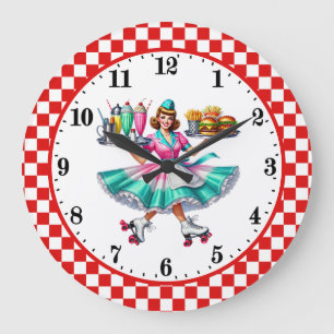 Koele Retro diner jaren 50 server Grote Klok