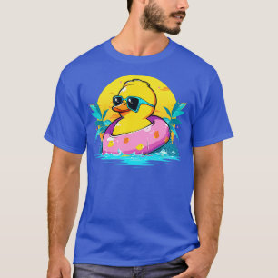 Koele Retro Gele Eend in Zonnebril 70s 80s Grappig T-shirt