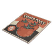 Koele retro groenteliefhebbers tegeltje (Zijkant)