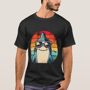 Koele Retro Haai in Zonnebril 70s 80s 90s Grappige T-shirt