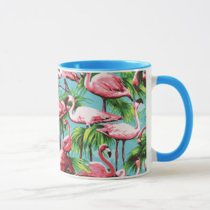 Koele Retro Roze Flamingoes Mok