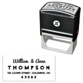 Koele Retro Type Retroadres Zelfinkt Stempel (In situ)