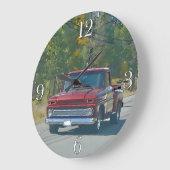 Koele, rode vrachtwagen en Highway ArtWork Grote Klok (Hoek)