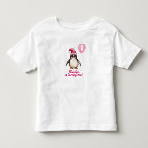 Koele Roze Winter Pinguïn Kinder Shirts